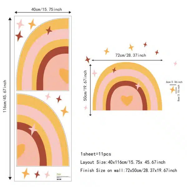 מדבקות קיר קשת