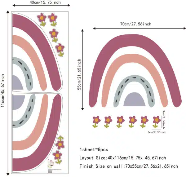 מדבקות קיר קשת