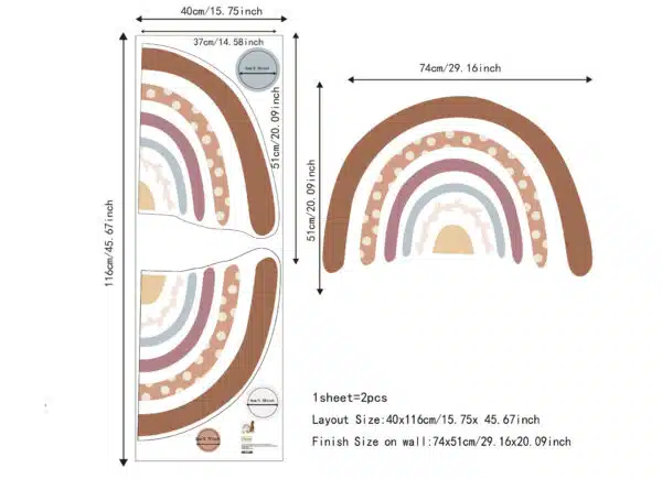 מדבקות קיר קשת