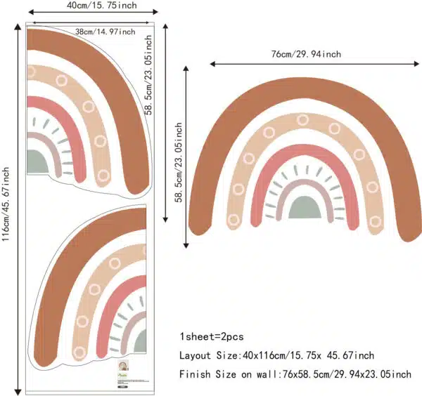 מדבקות קיר קשת