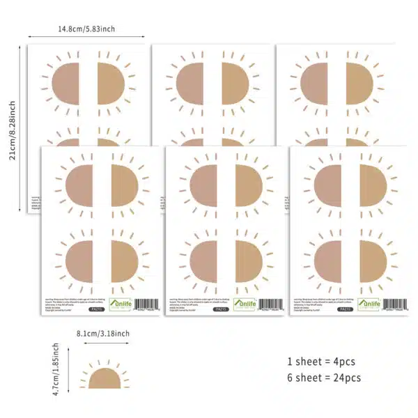 מדבקת קיר שמש